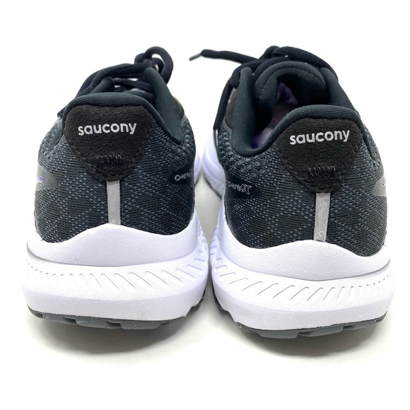Saucony WOMEN'S OMNI 20 Black White Athletic Running Shoes - Picture 4 of 7